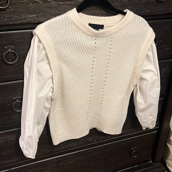 Sanctuary Sweater with Cotton Sleeves Small - Picture 3 of 4